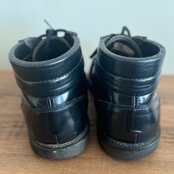 Vintage 1960’s Mason Chippewa Black Leather Steel Toe Boots Men’s Size 9 D - Picture 4 of 8